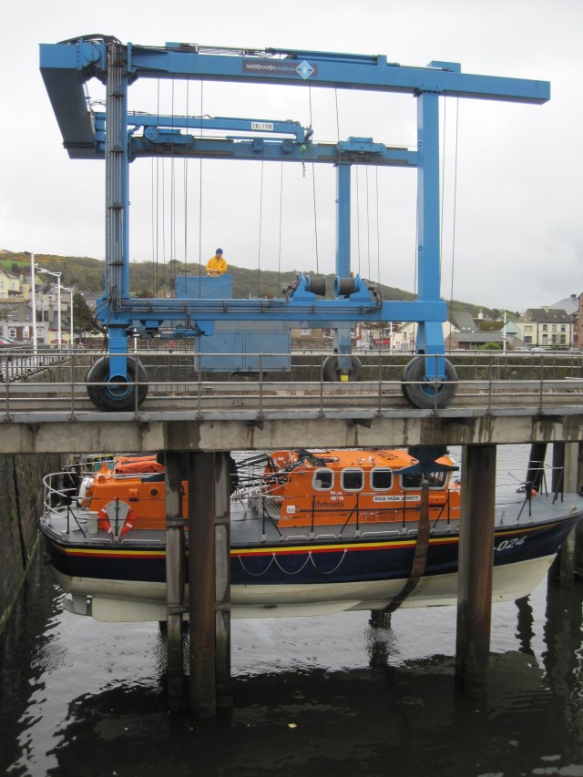 A lifeboat takes to the air