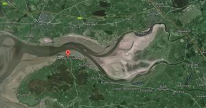 The English and Scottish sides near Bowness-on-Solway. From Google Earth